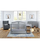 Graco Solano 4-in-1 Convertible Crib & Changer with Drawer - Pebble Gray