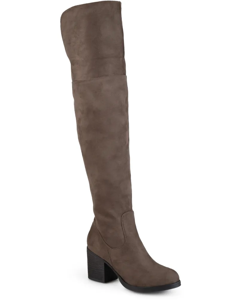 Journee Collection Women's Sana Block Heel Over The Knee Boots