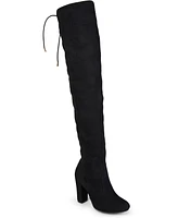 Journee Collection Women's Maya Over The Knee Block Heel Dress Boots