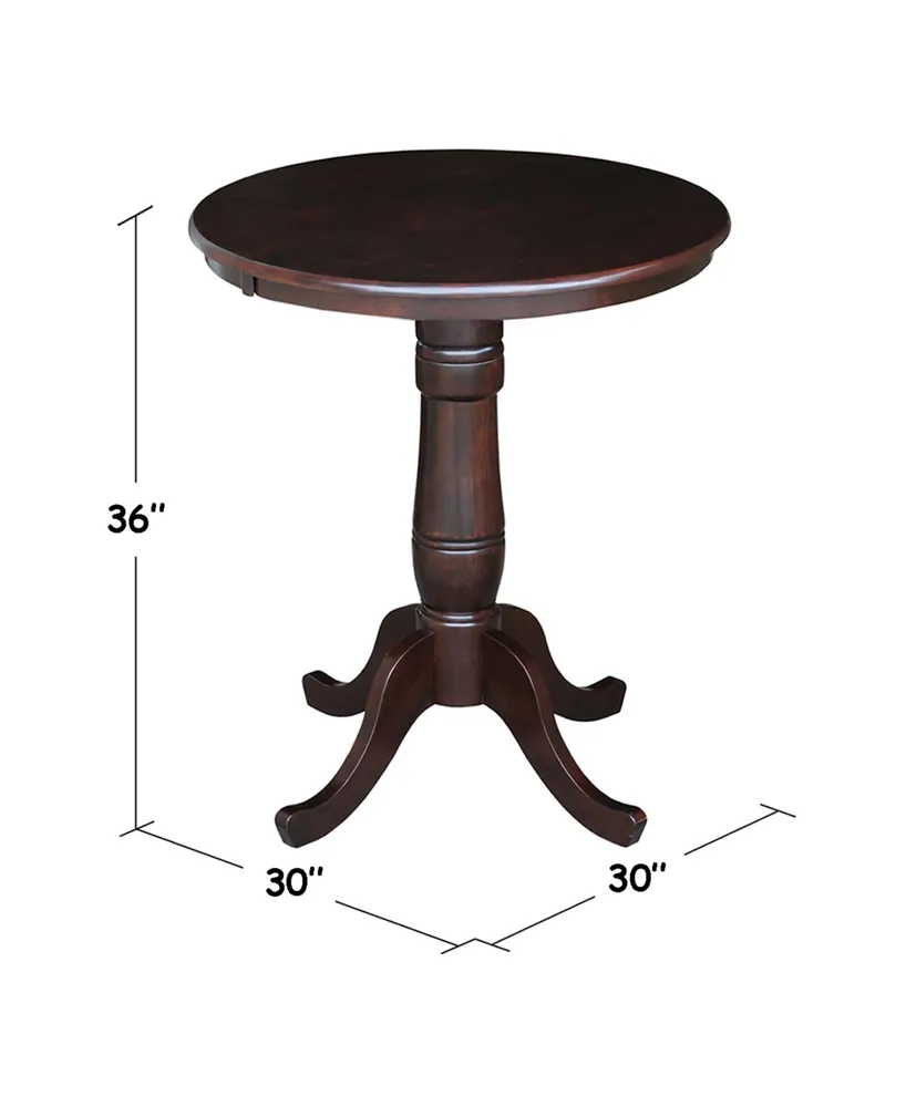 International Concepts 30" Round Top Pedestal Table- 34.9"H