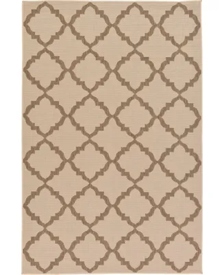 Bayshore Home Outdoor Pashio Pas5 Beige 5' 3" x 8' Area Rug