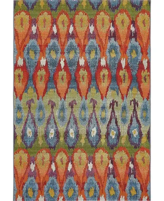 Bayshore Home Outdoor Pashio Pas9 Multi 5' 3" x 8' Area Rug