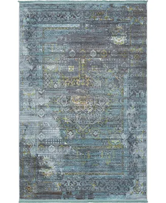 Bayshore Home Kenna Ken5 Dark Gray 5' 5" x 8' Area Rug