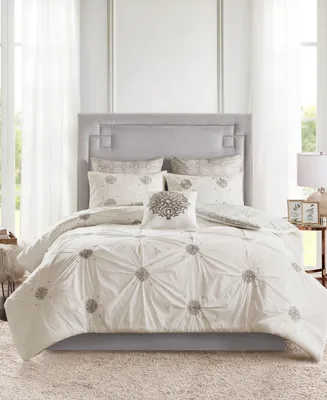 Madison Park Malia Embroidered 6-Pc. Comforter Set, King/California King