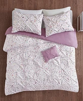 Intelligent Design Abby Pintucked Metallic -Pc. Duvet Cover Set