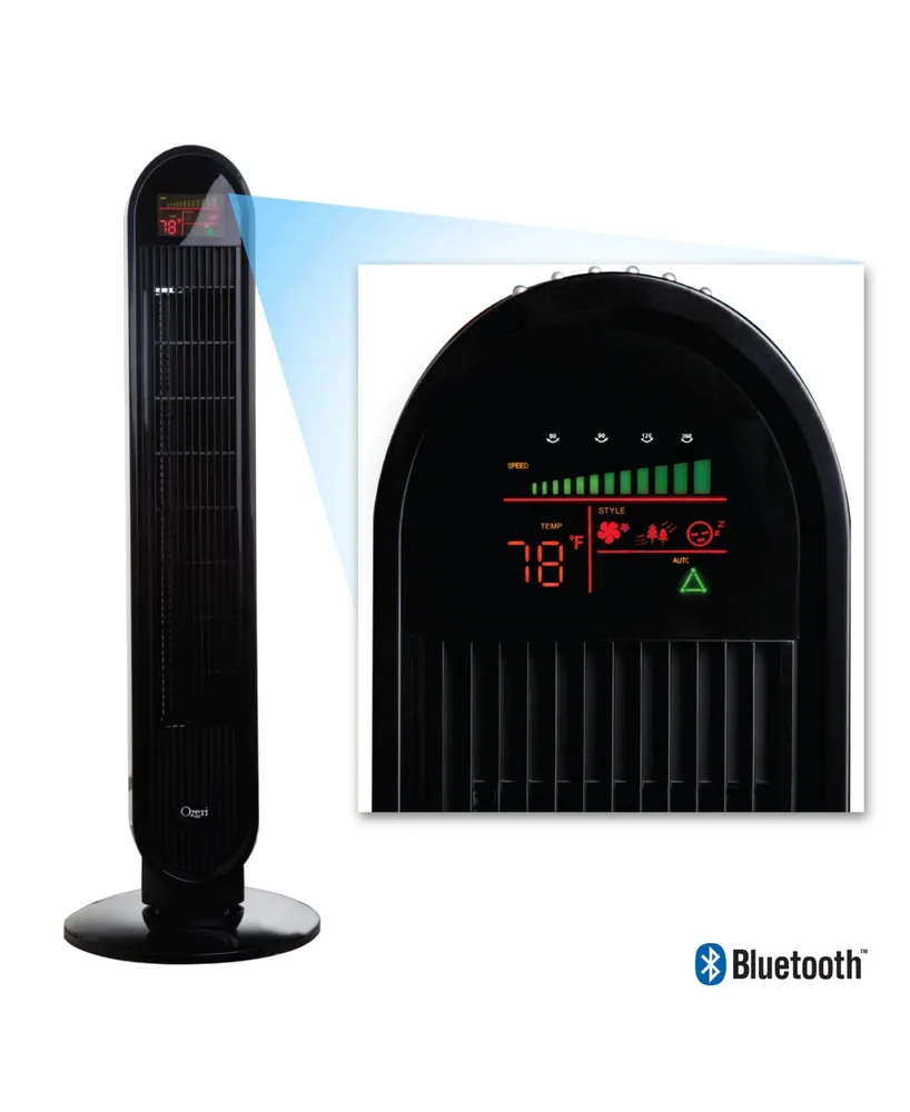 Ozeri 360 Tower Fan with Bluetooth and Micro-Blade Noise Reduction Technology