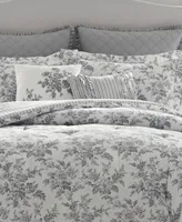 Laura Ashley Annalise Floral Cotton 7 Piece Comforter Set, King