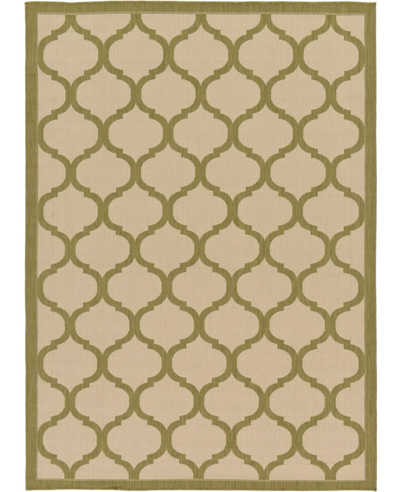 Bayshore Home Outdoor Pashio Pas5 Olive 7' x 10' Area Rug