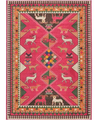 Closeout! Bayshore Home Arcata Arc7 Pink 7' x 10' Area Rug