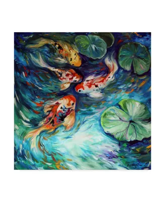 Marcia Baldwin 'Dancing Colors Koi' Canvas Art - 18" x 18"