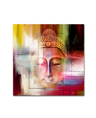 Mark Ashkenazi 'Buddha Face 4' Canvas Art - 35" x 35"