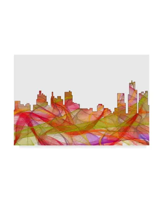 Marlene Watson 'Detroit Michigan Skyline' Canvas Art - 30" x 47"