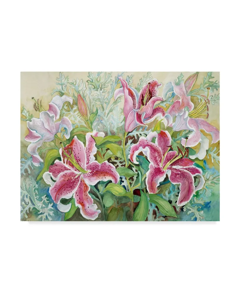 Joanne Porter 'Stargazer Lilies' Canvas Art - 14" x 19"