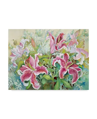 Joanne Porter 'Stargazer Lilies' Canvas Art - 14" x 19"