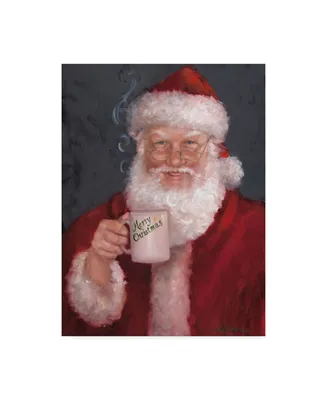Mary Miller Veazie 'Santa With A Mug' Canvas Art - 14" x 19"