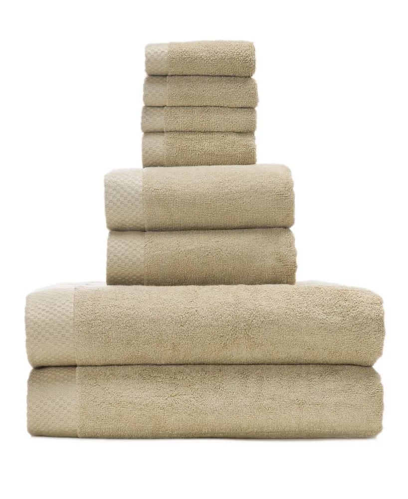 3pc Viscose from Bamboo Luxury Bath Towel Set White - BedVoyage