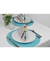 Basic Primary Saturated Stripe Napkin, Set of 6