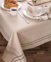 Chambray French Stripe Tablecloth 60" x 104"