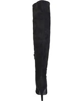 Journee Collection Women's Trill Wide Calf Lace Up Over The Knee Dress Boots