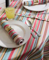 Summer Stripe Outdoor Tablecloth with Zipper 52" Round