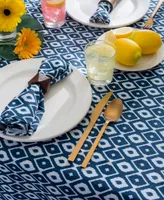 Ikat Outdoor Tablecloth with Zipper 60" x 84"