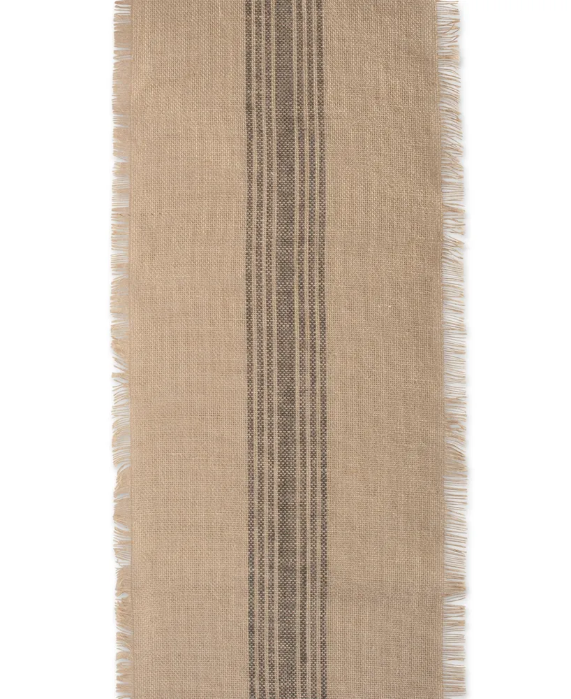 Middle Stripe Burlap Table Runner 14" x 72"