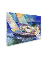 Richard Wallich 'Sailboat' Canvas Art - 35" x 47"