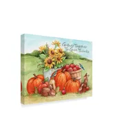 Melinda Hipsher 'Gather Together To Give Thanks' Canvas Art - 24" x 32"