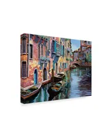 Guido Borelli 'Venezia in Rosa' Canvas Art - 14" x 19"