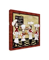 Jean Plout 'French Chefs' Canvas Art - 35" x 35"