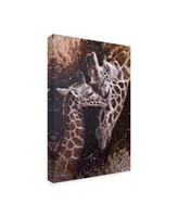 Michael Jackson 'Baby Giraffes' Canvas Art - 12" x 19"
