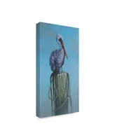 Michael Jackson 'Pelican Perch' Canvas Art - 12" x 24"