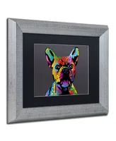 Michael Tompsett 'French Bulldog Grey' Matted Framed Art - 11" x 14"