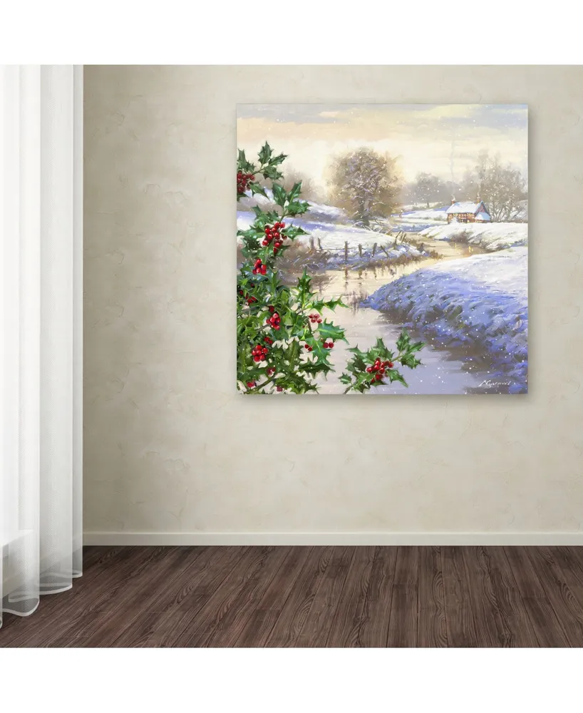 The Macneil Studio 'Christmas Stream' Canvas Art - 18" x 18"
