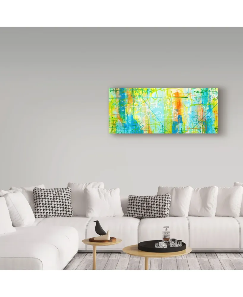 Hanna Bruer 'Border Form' Canvas Art - 20" x 47"