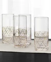 Hotel Collection Gold Decal Highball Glasses, Set of 4, Created for Macy's