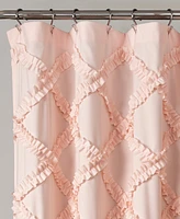 Lush Decor Ruffle Diamond Shower Curtain, 72" x