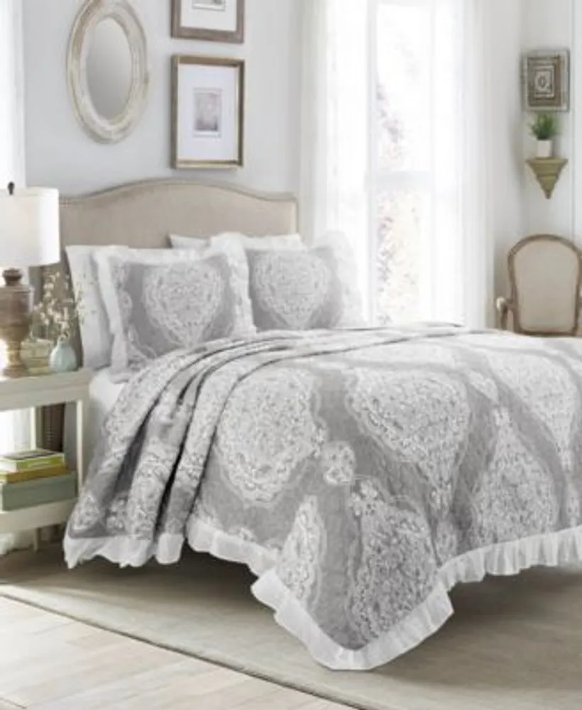 Lucianna Ruffle Edge Cotton Quilt Set