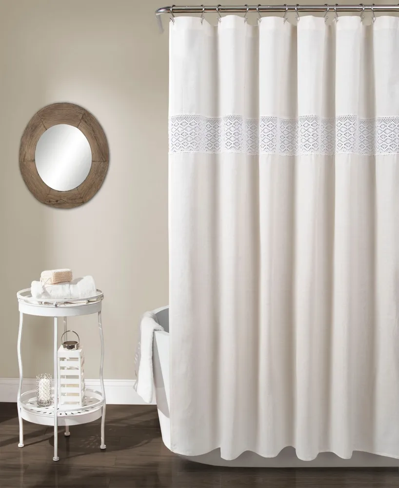 Lush Decor Dana Lace Shower Curtain, 72" x