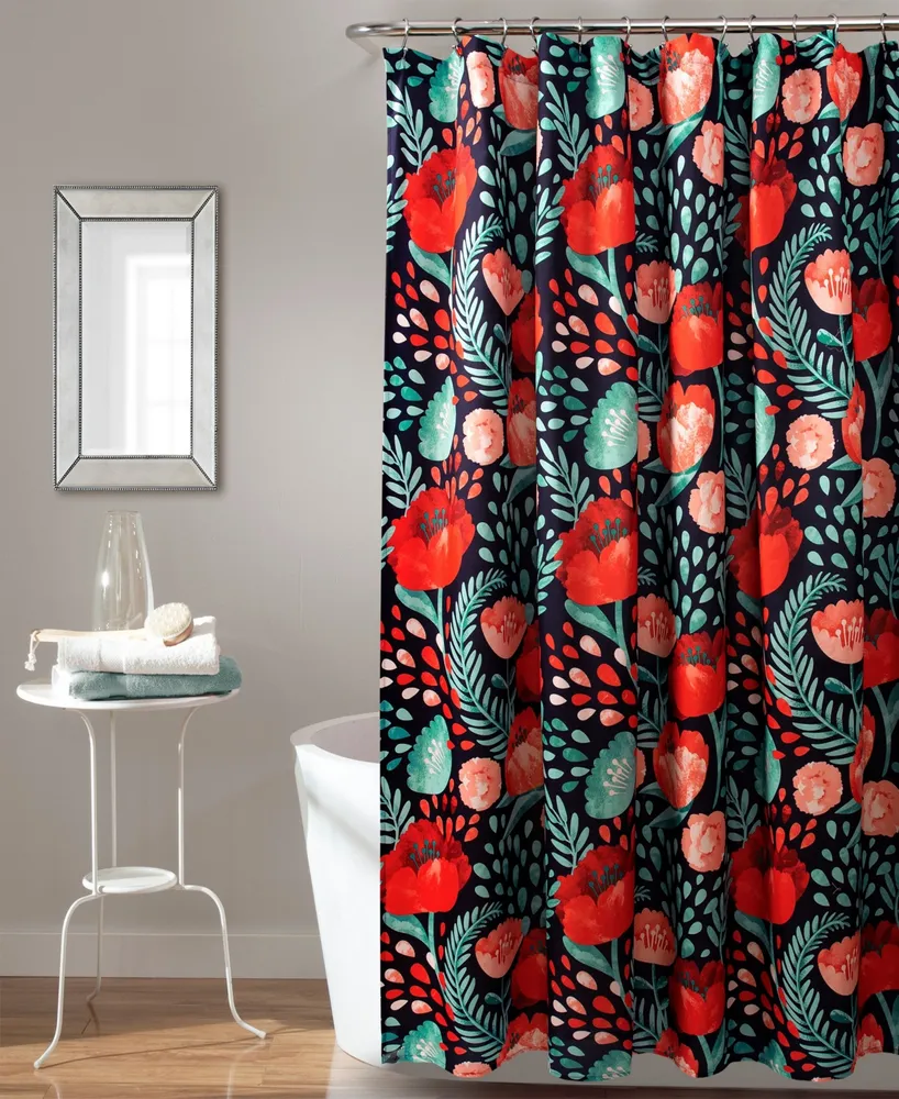 Poppy Garden Shower Curtain, 72" x 72"