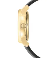 Mido Women's Swiss Automatic Baroncelli Black Leather Strap Watch 33mm