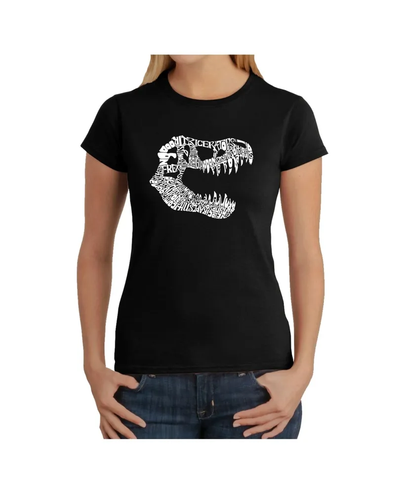 Women's Word Art T-Shirt - T-Rex