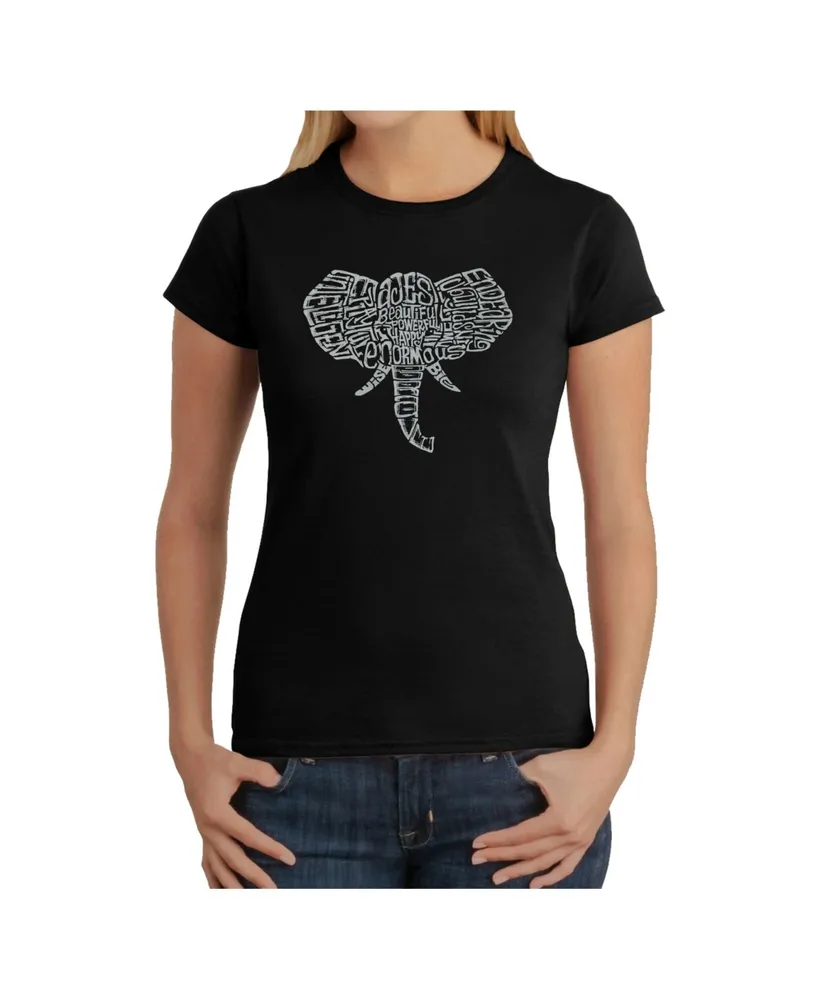 Women's Word Art T-Shirt - Elephant Tusks