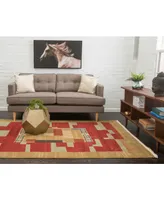 Bayshore Home Ojas Oja2 Rust Red 5' x 8' Area Rug