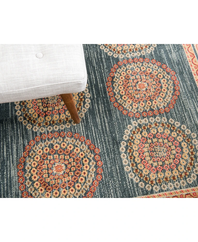 Bayshore Home Ojas Oja2 Navy Blue 5' x 8' Area Rug