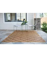 Bayshore Home Outdoor Pashio Pas6 Light Brown 5' 3" x 8' Area Rug