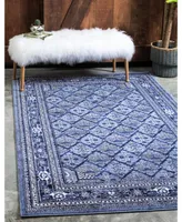 Bayshore Home Aldrose Ald2 Blue 5' x 8' Area Rug