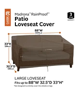 Classic Accessories Large Sofa Loveseat Cover, Dark Cocoa