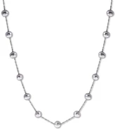 Effy Gray Cultured Freshwater Pearl (5-1/2mm) 18" Collar Necklace in 14k White Gold