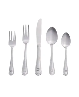 Riverridge Beaded 46 Piece Monogrammed Flatware Set - D, Service for 8